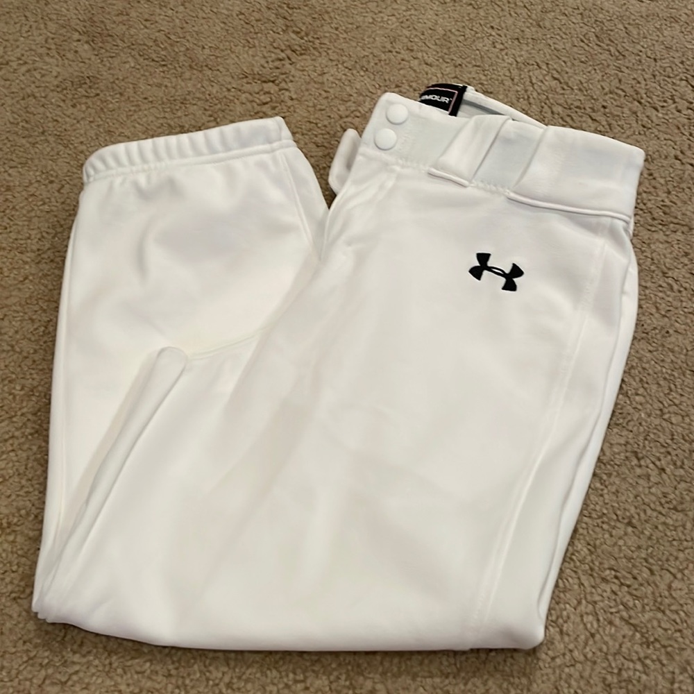 Under Armour white softball pants
